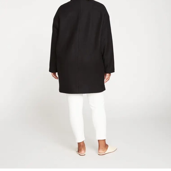 NWT Blair Double Breasted black Wool Coat Universal Standard sz L (22-24) - Picture 3 of 4